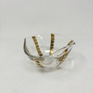 Vintage GEORGES BRIARD Regalia Pattern Glass Bowl Nut Candy Dish